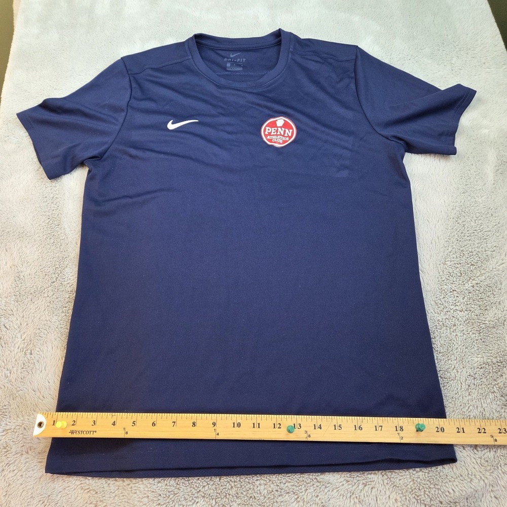 Nike Dri-FIT T-Shirt Mens L Penn Athletics Club Performance Short Sleeve Navy
